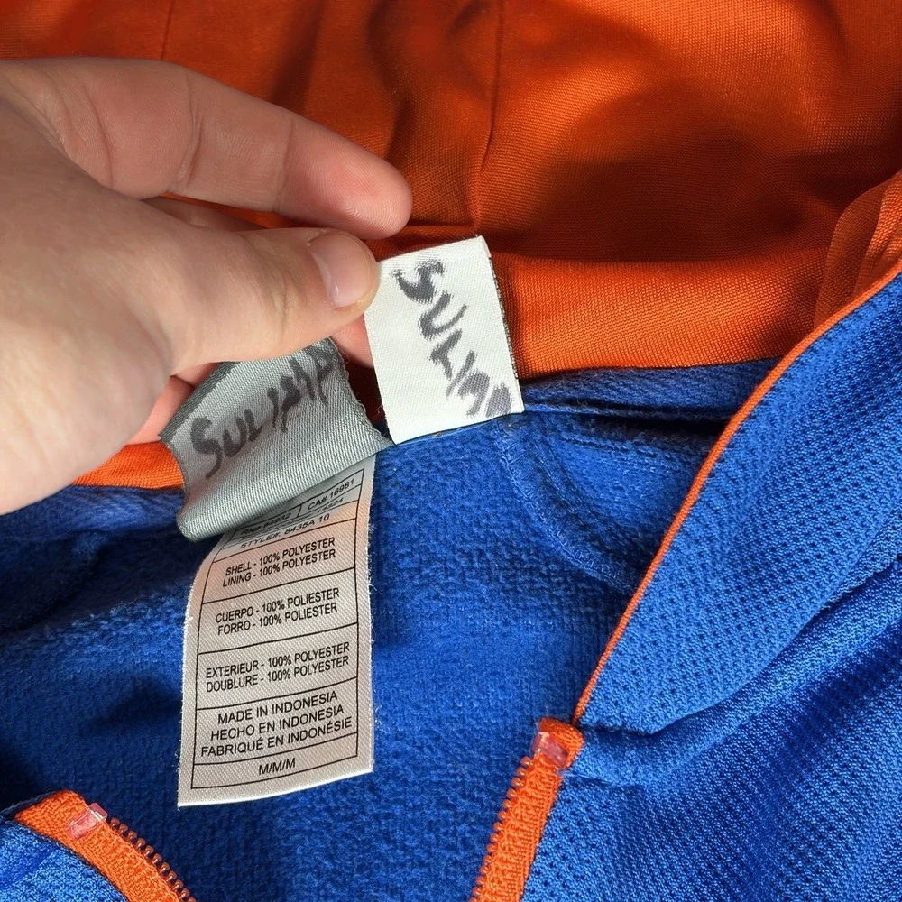 Reebok Center Ice NY Islanders Full Zip Hoodie Jacket‎ Blue Orange Size M